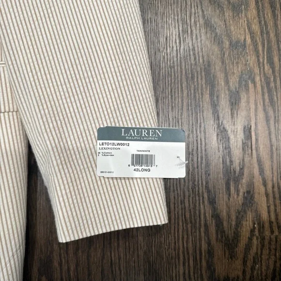 Lauren Ralph Lauren Men's Ultraflex Classic-Fit Seersucker Sport Coat - Tan/Whit